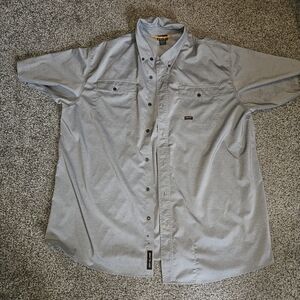 Mens Ariat Gray Casual Button Down Shirt